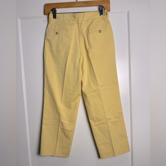 Ralph Lauren Yellow Chino pleated Pants Classic Cotton - Picture 2 of 7